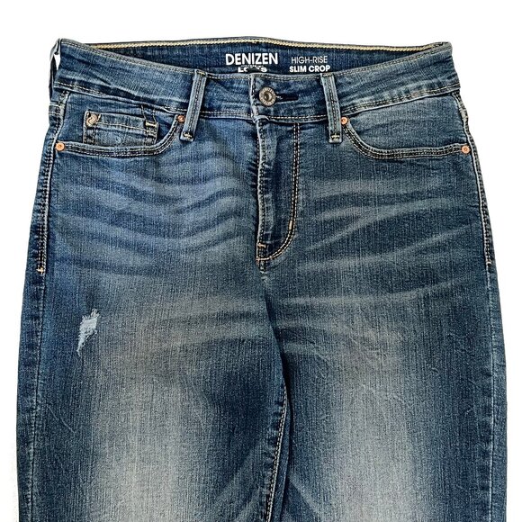 Levi's Denizen High Rise Slim Crop Jeans Size 2 - Picture 3 of 8